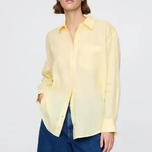 トップス old GAP Open collar linen lace s/s shirt LINEN OPEN COLLAR SHIRT - 2 | SEUVAS